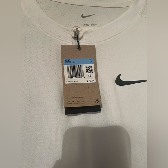 NWT | Nike White Court Dri-FIT Advantage Half Zip Tennis Top - Picture 4 of 4